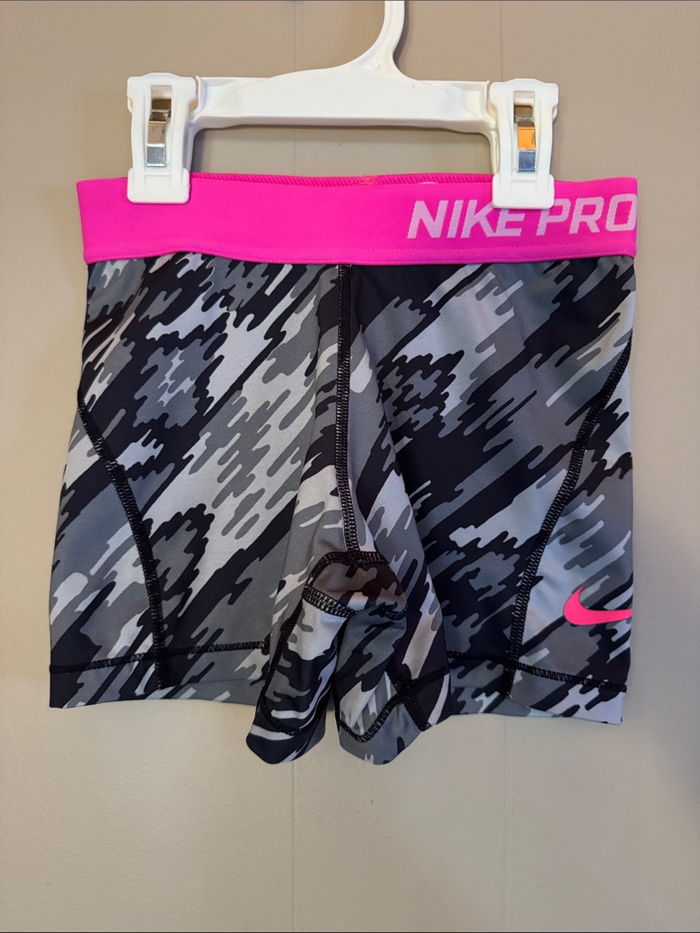 Girls Gray & Black Nike Dri-Fit Shorts